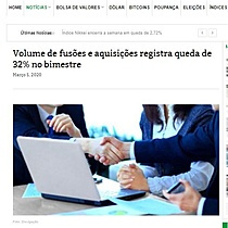 Volume de fuses e aquisies registra queda de 32% no bimestre